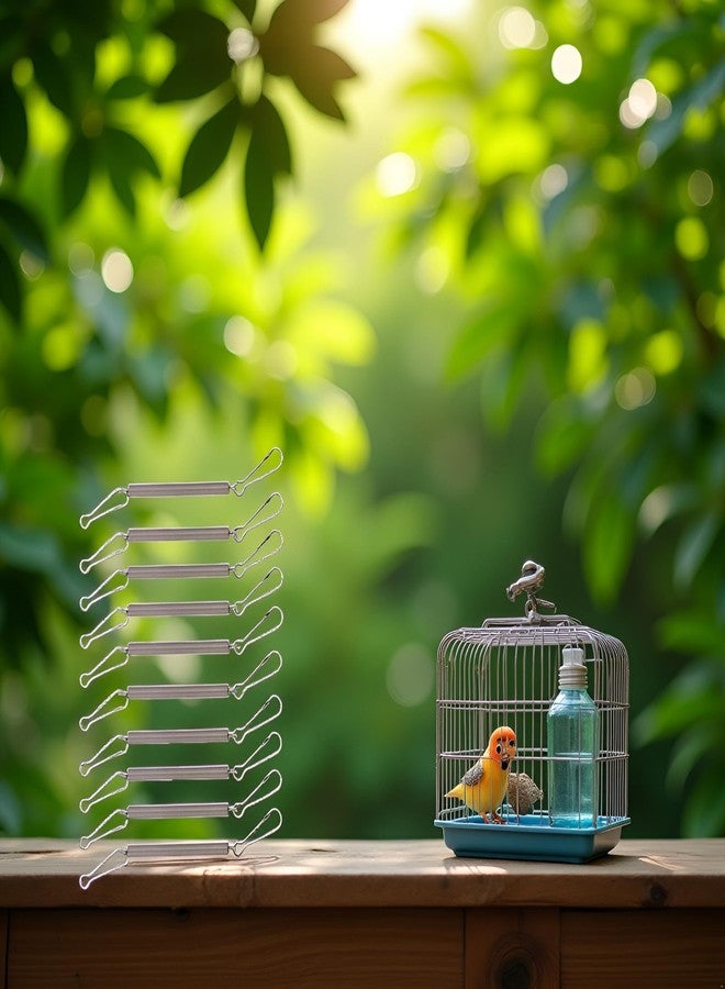 10 قطع زنبركية مع مشبكين، مشابك قفص سلكية لزجاجة مياه الحيوانات الأليفة الصغيرة، مثل الأرانب وخنازير غينيا والهامستر - Image 5